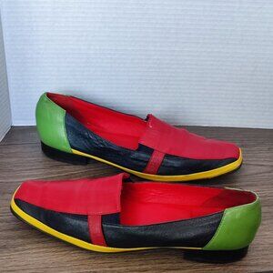 Amalfi by Rangoni IDA nappa multi colour flats women's size 11 SS